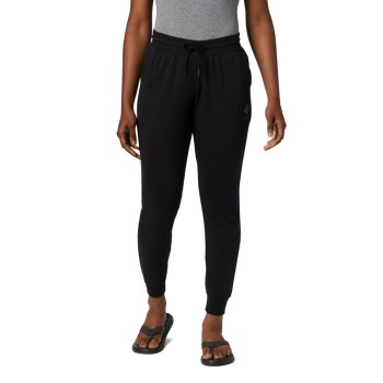 Columbia Logo French Terry Jogger Plus Size, Pantalones Negros Para Mujer | 567823-RLG